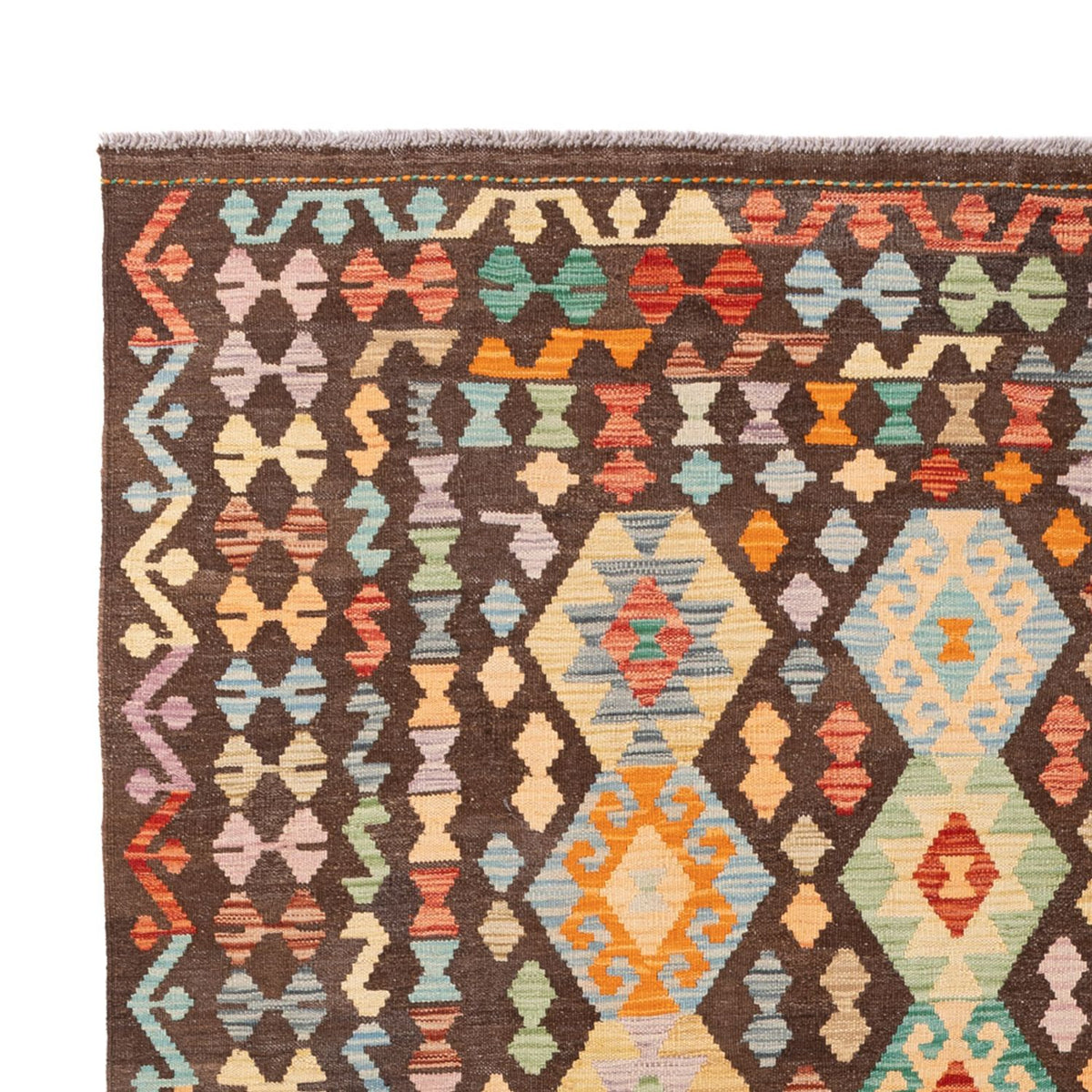 Kelim Carpet - Splash - 301 x 202 cm - flerfarvet