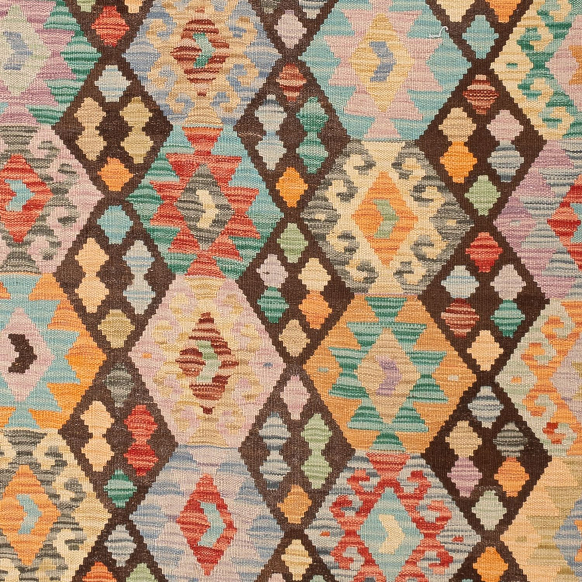 Kelim Carpet - Splash - 290 x 195 cm - flerfarvet