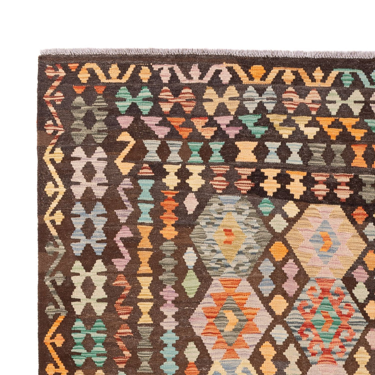 Kelim Carpet - Splash - 290 x 195 cm - flerfarvet