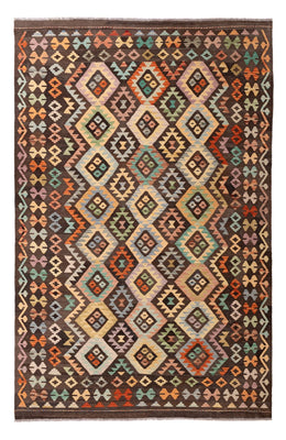 Kelim Carpet - Splash - 301 x 194 cm - flerfarvet