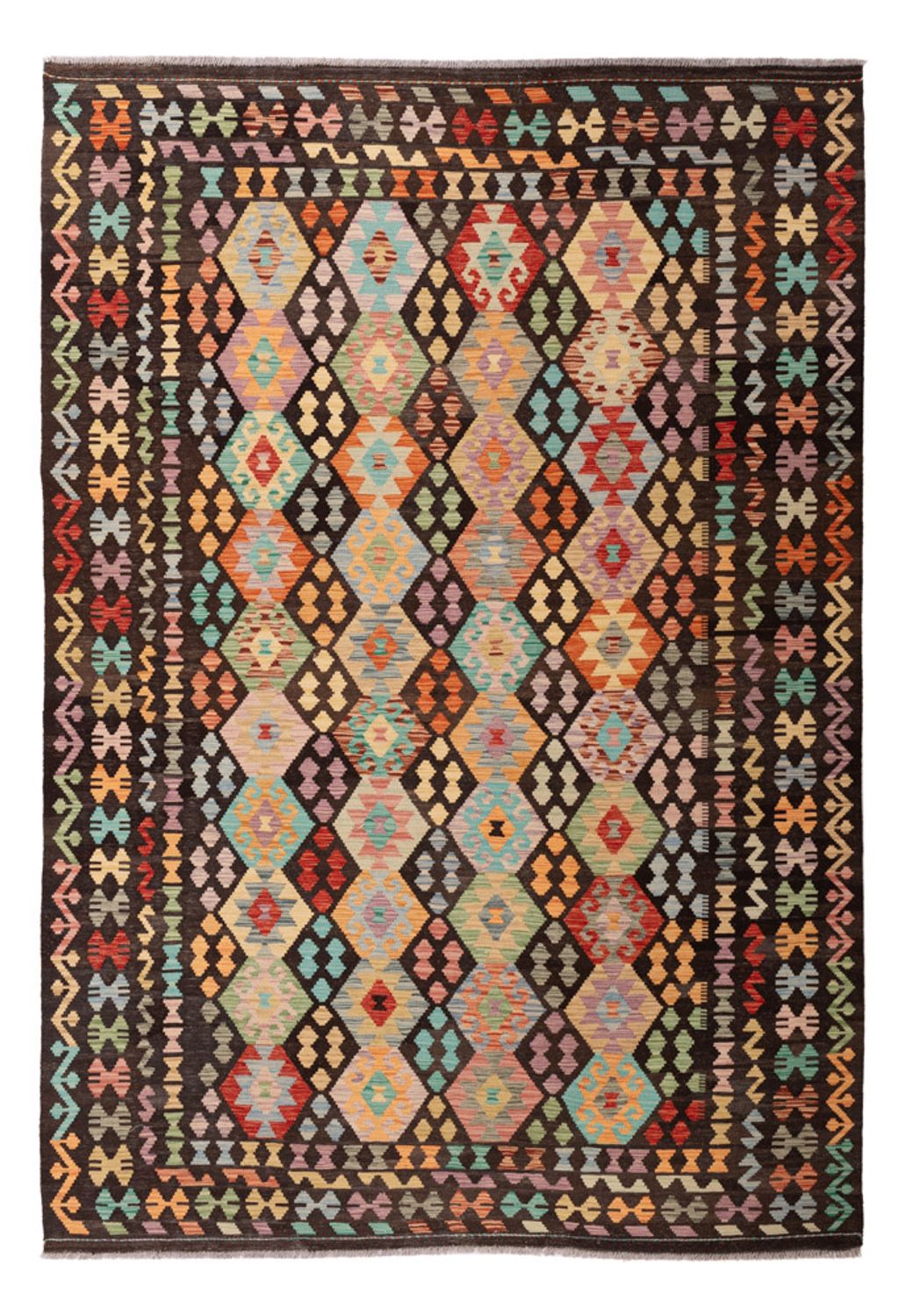 Kelim Carpet - Splash - 296 x 208 cm - flerfarvet