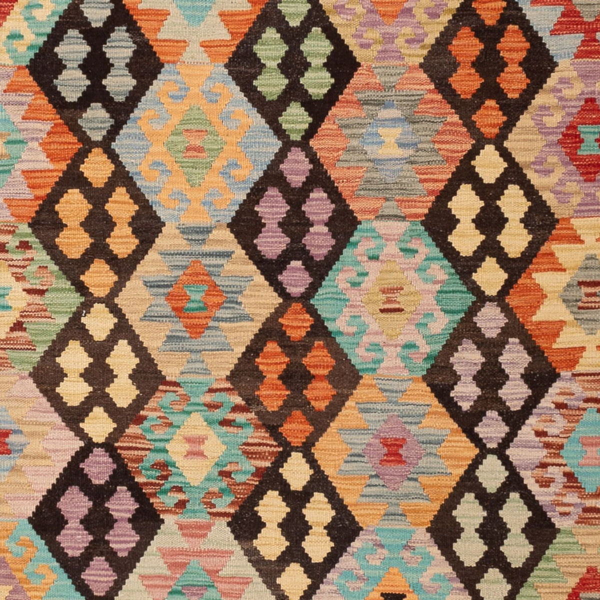 Kelim Carpet - Splash - 296 x 208 cm - flerfarvet