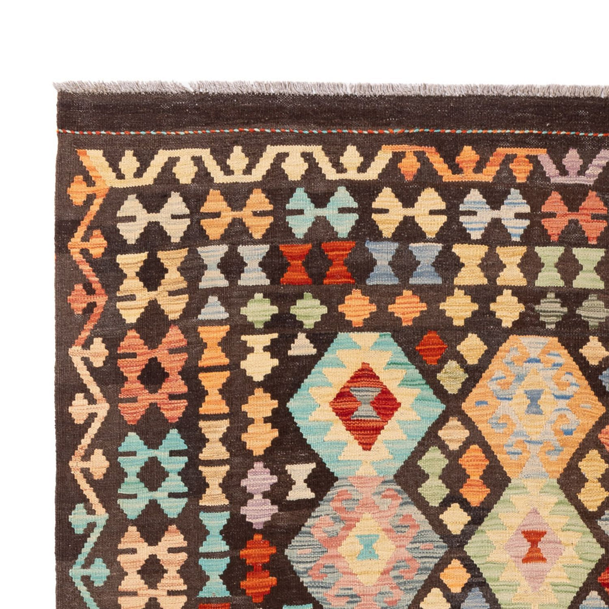 Kelim Carpet - Splash - 307 x 199 cm - flerfarvet