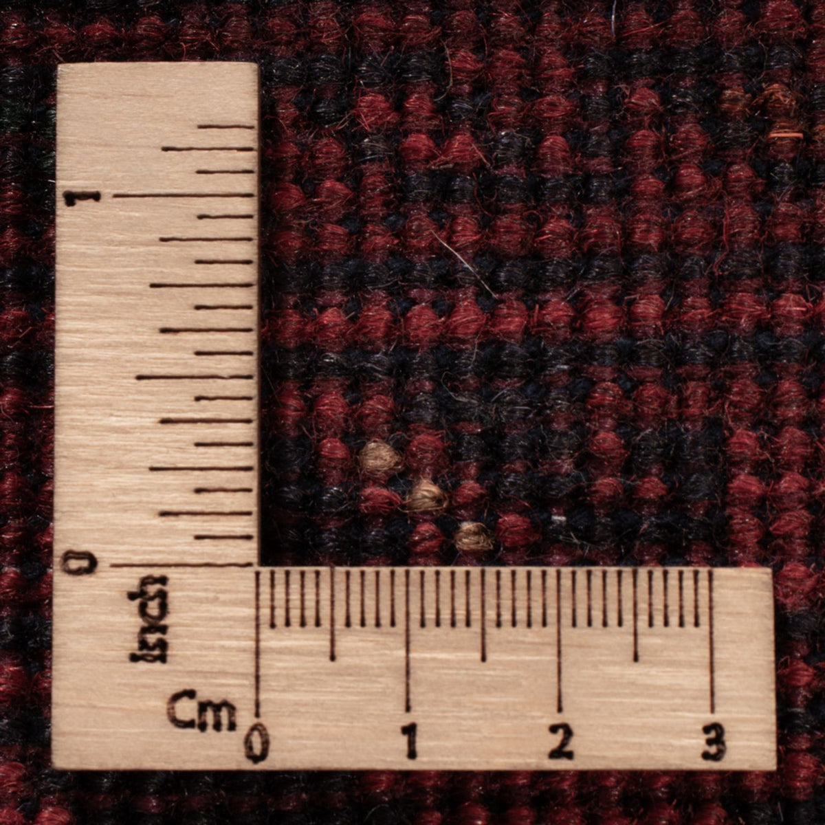 Afghansk tæppe - Kunduz - 195 x 123 cm - mørkerød