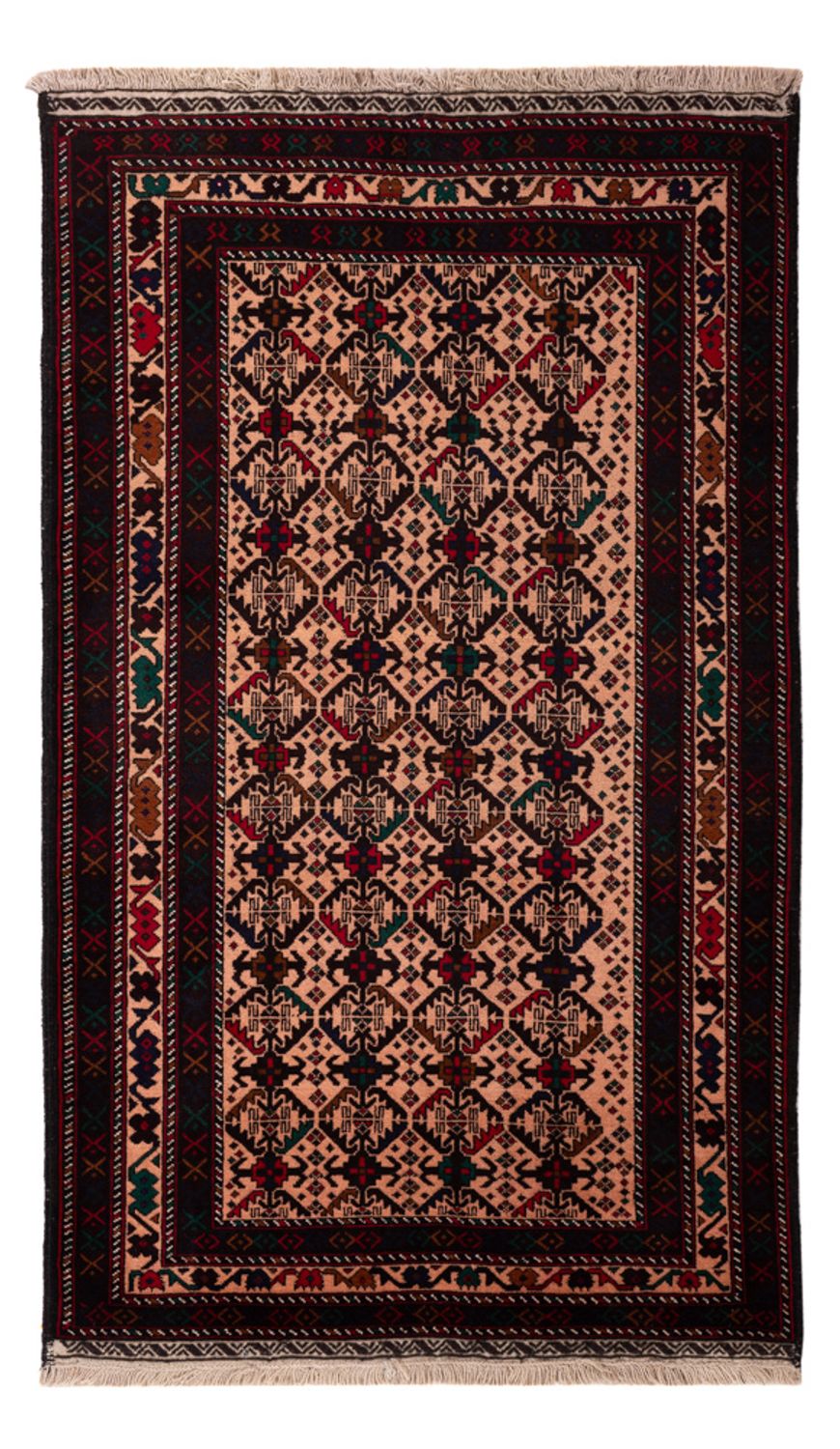 Løber Baluch-tæppe - 193 x 112 cm - lysrød