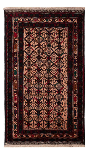 Løber Baluch-tæppe - 193 x 112 cm - lysrød