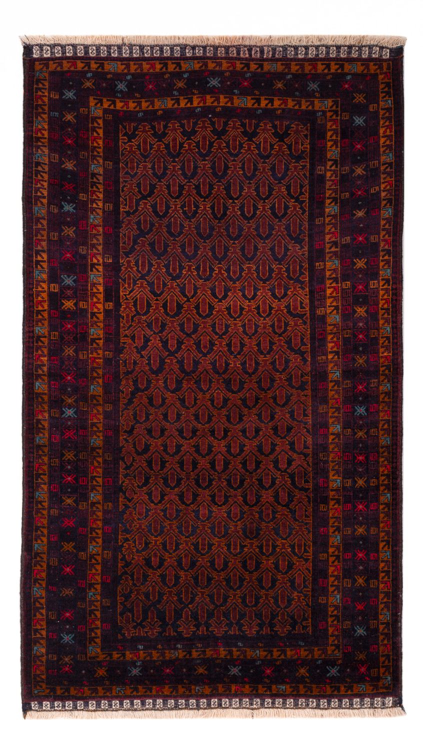 Løber Baluch-tæppe - 200 x 114 cm - mørkerød