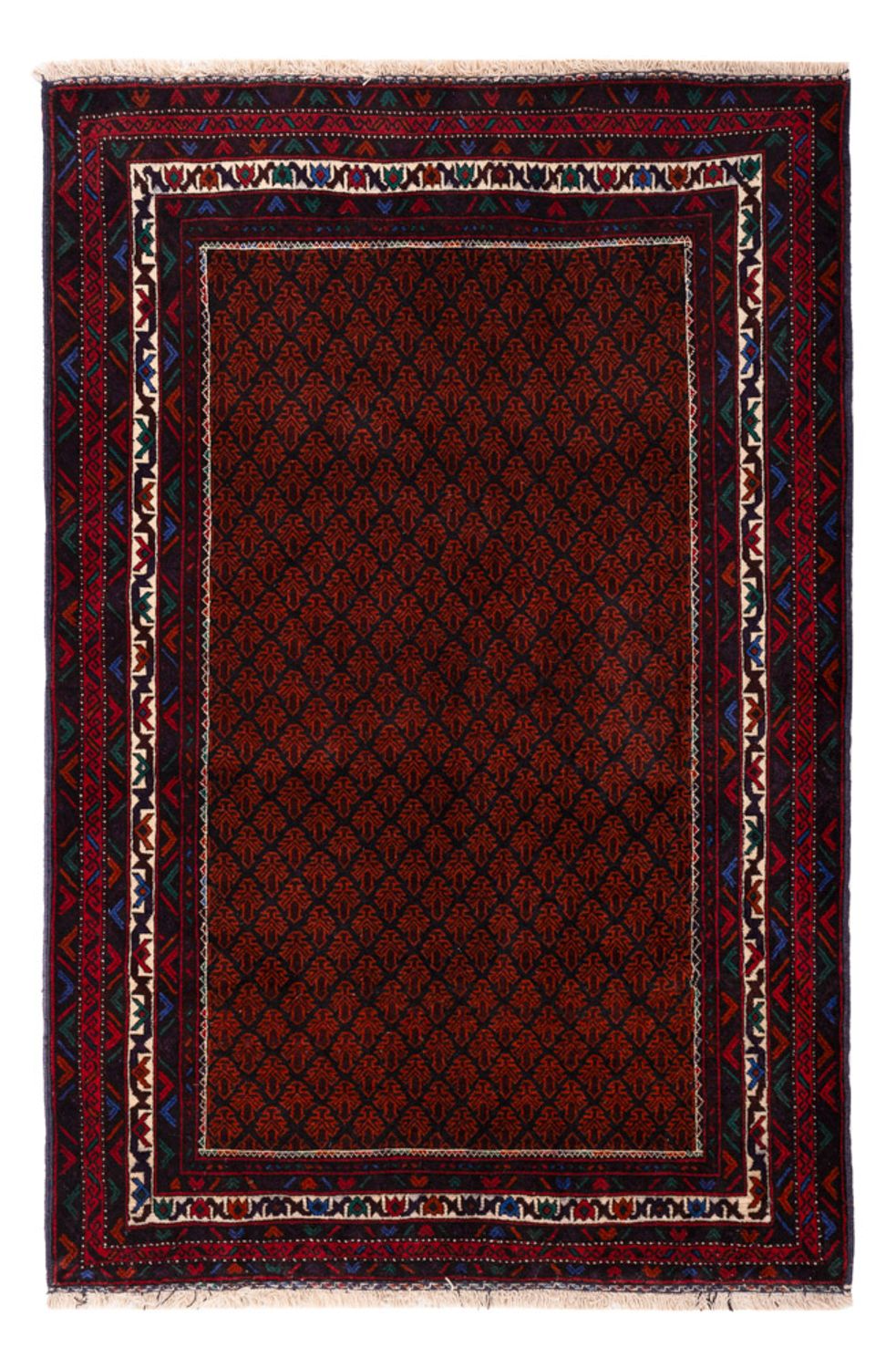 Belutsch Teppich - 188 x 123 cm - dunkelrot
