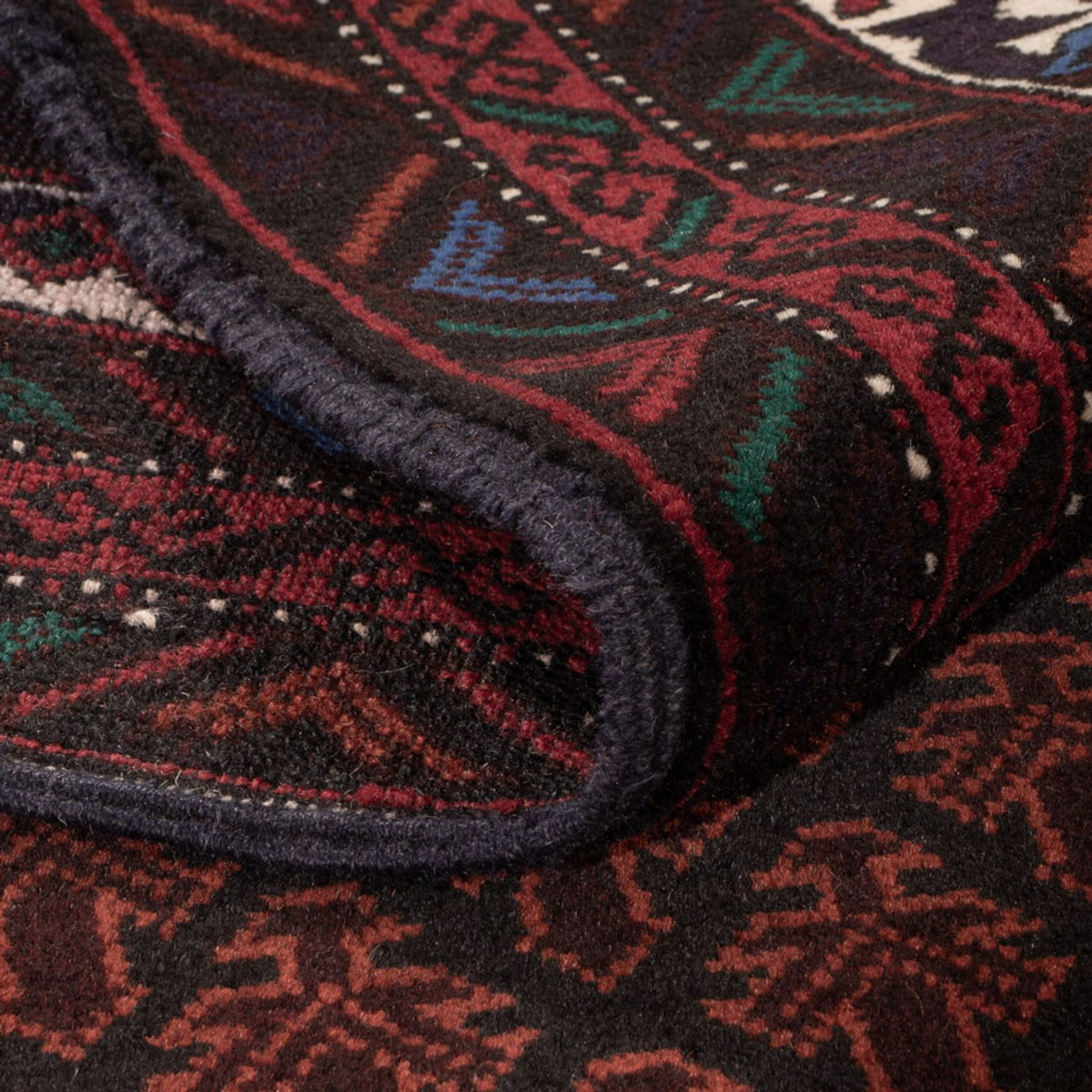 Baluch-tæppe - 188 x 123 cm - mørkerød