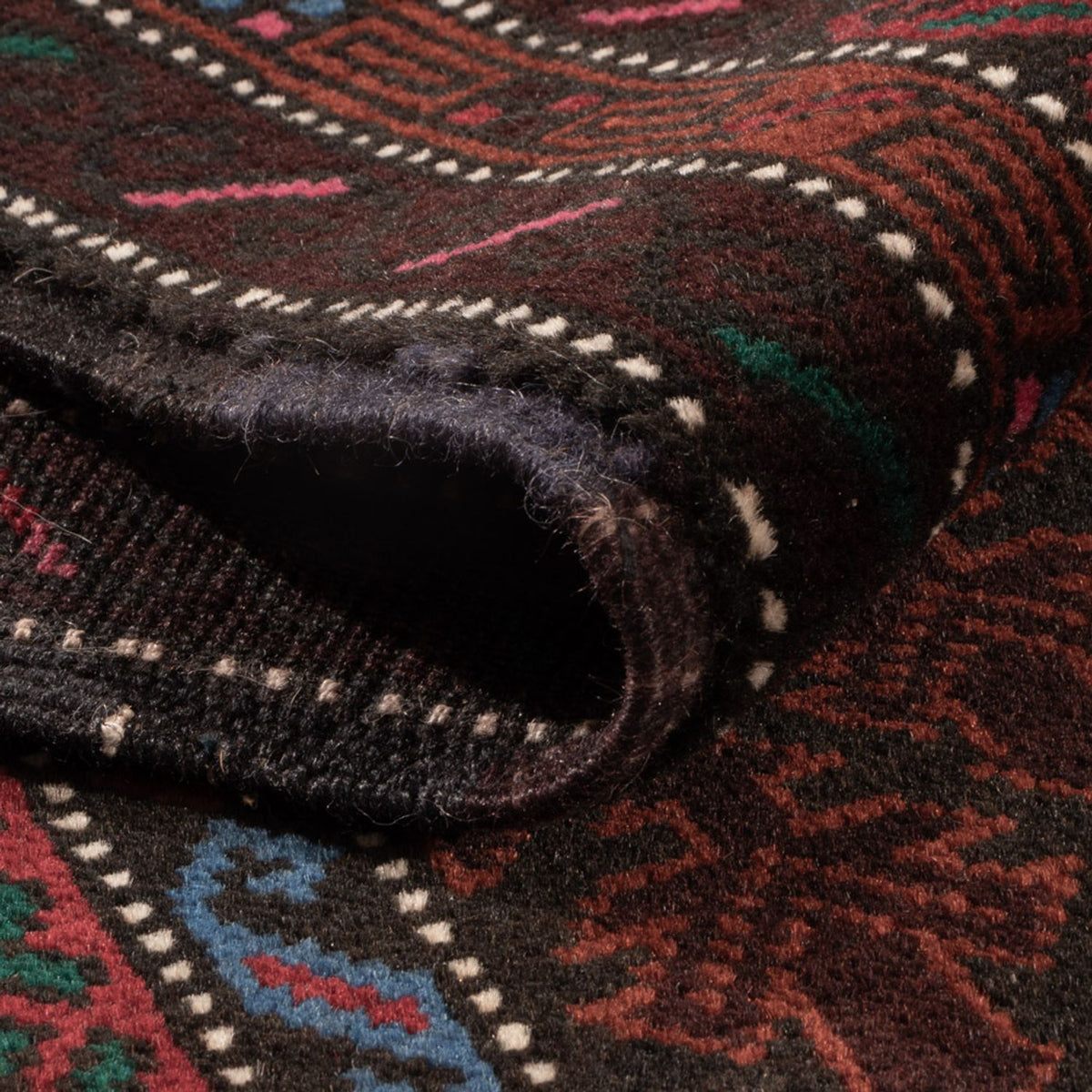 Baluch-tæppe - 194 x 123 cm - mørkerød