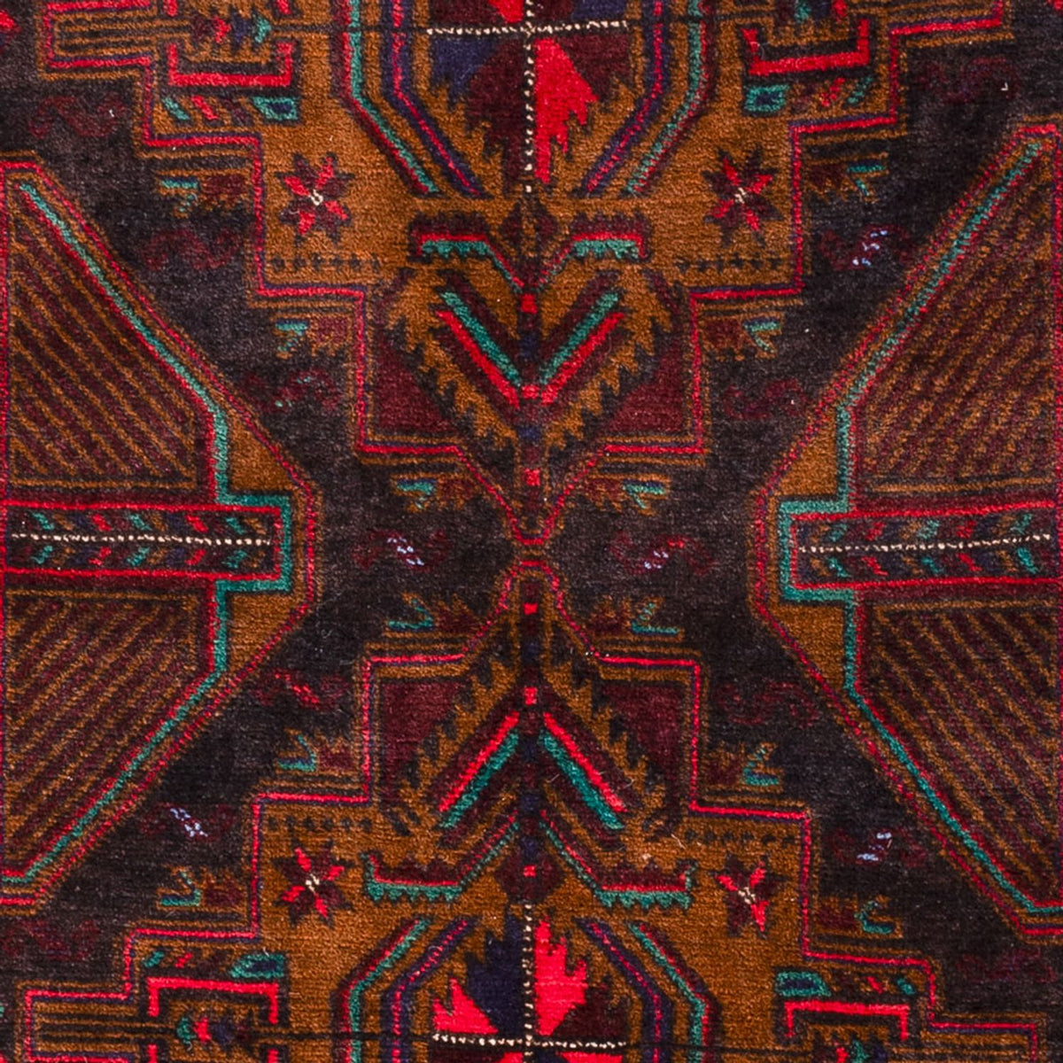 Baluch-tæppe - 198 x 116 cm - mørkerød