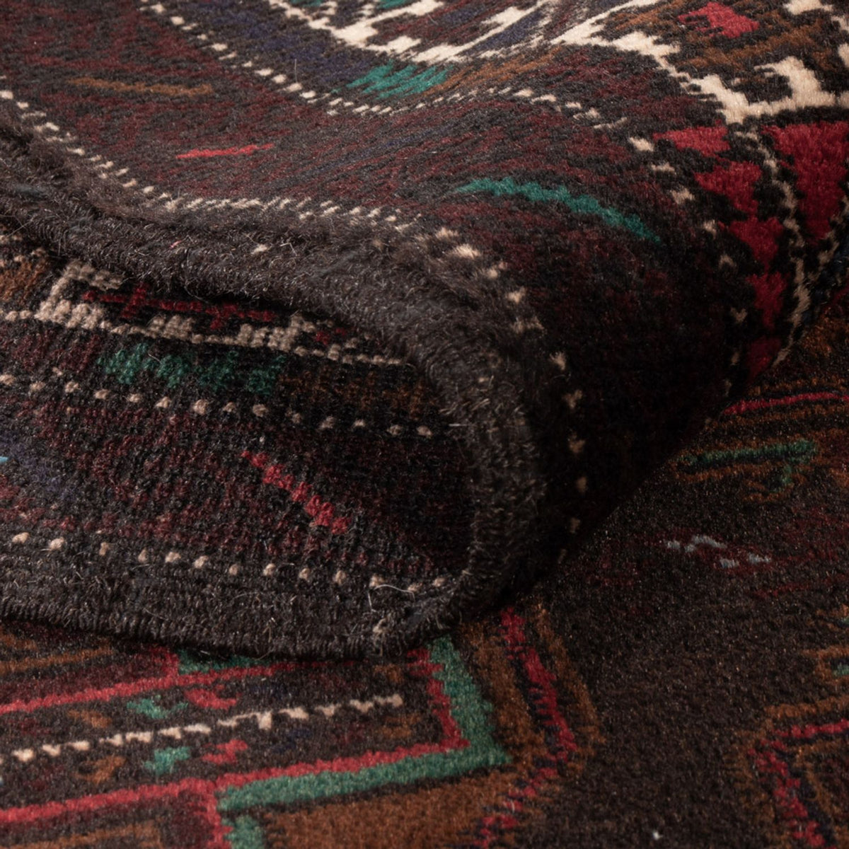 Baluch-tæppe - 198 x 116 cm - mørkerød