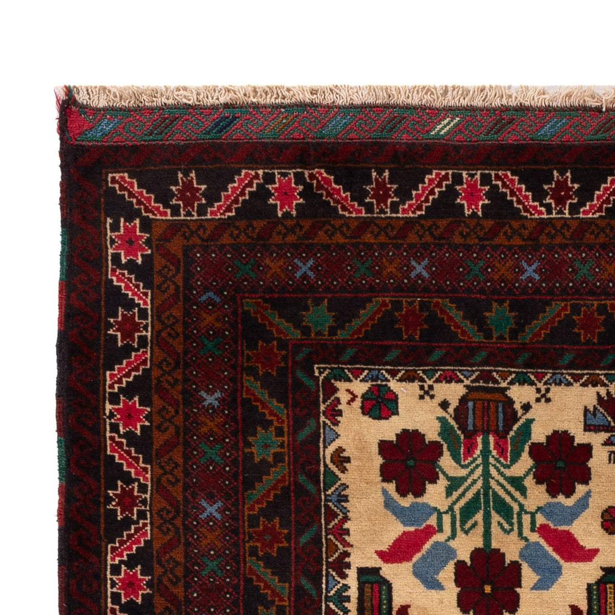 Baluch-tæppe - 177 x 117 cm - flerfarvet