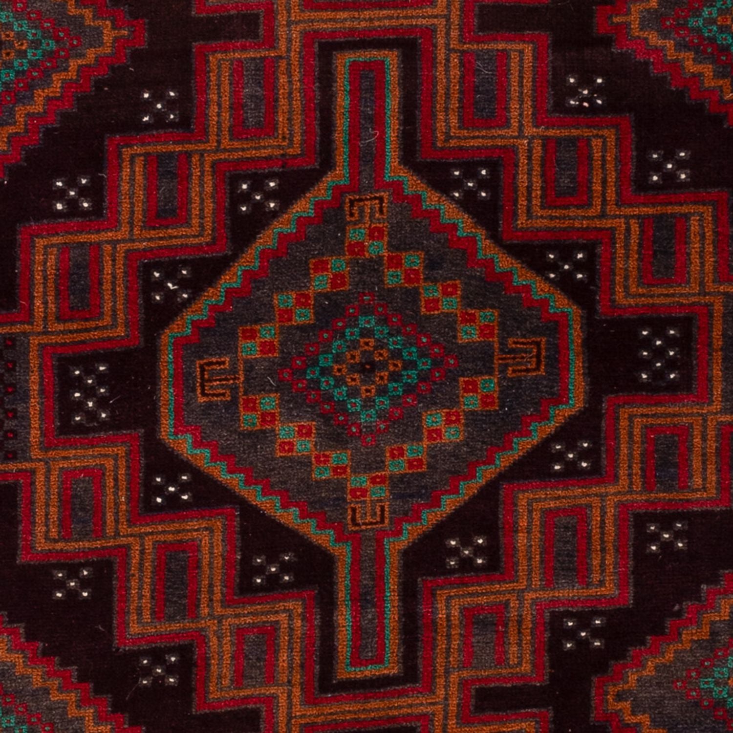 Belutsch Teppich - 183 x 114 cm - dunkelrot