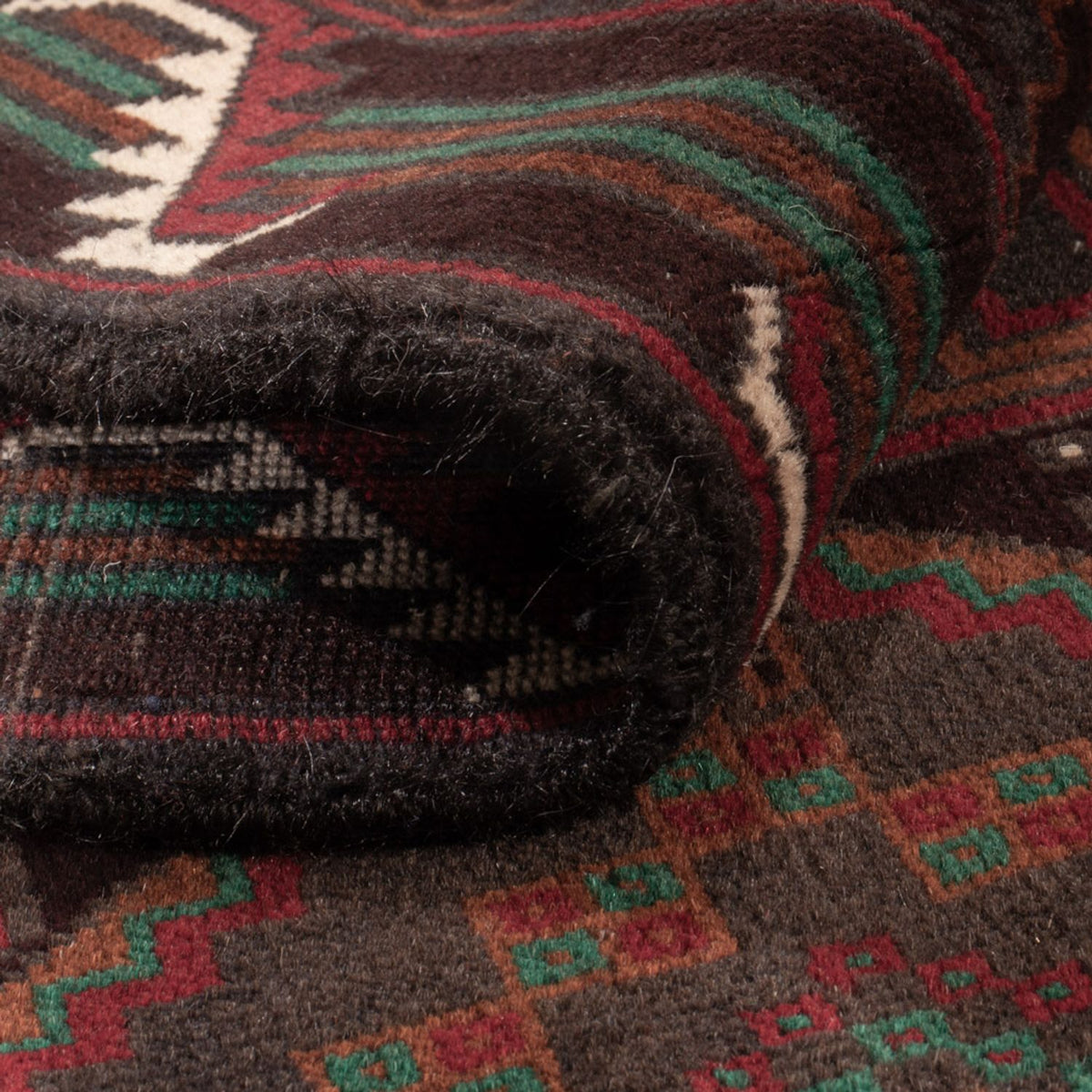 Baluch-tæppe - 183 x 114 cm - mørkerød