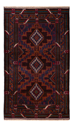 Belutsch Teppich - 208 x 119 cm - dunkelrot