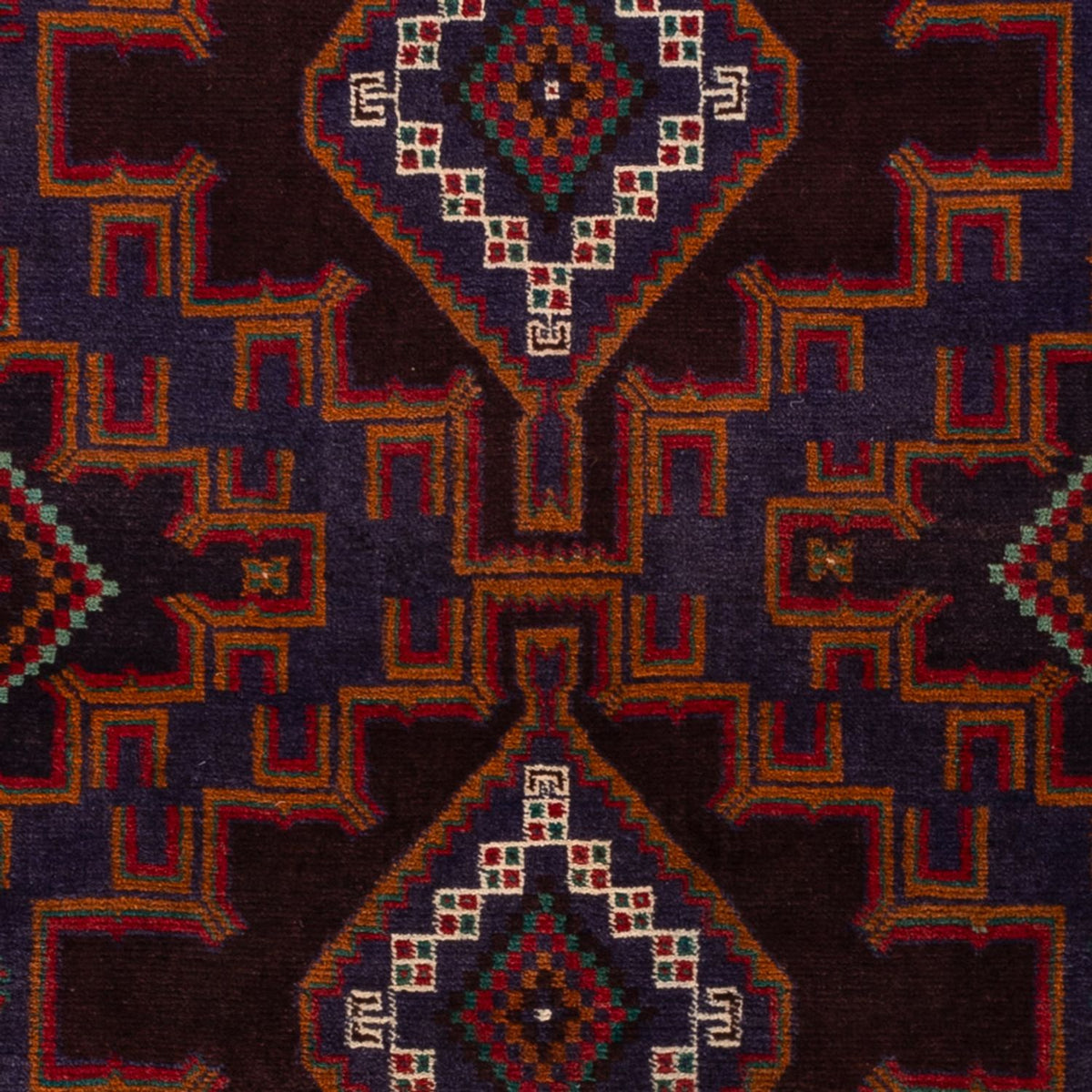 Baluch-tæppe - 208 x 119 cm - mørkerød