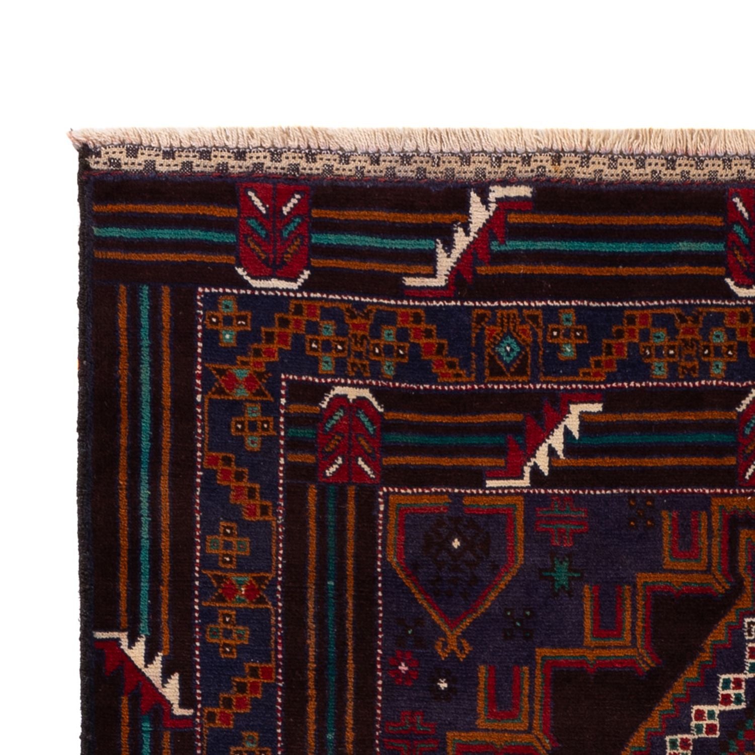Belutsch Teppich - 208 x 119 cm - dunkelrot