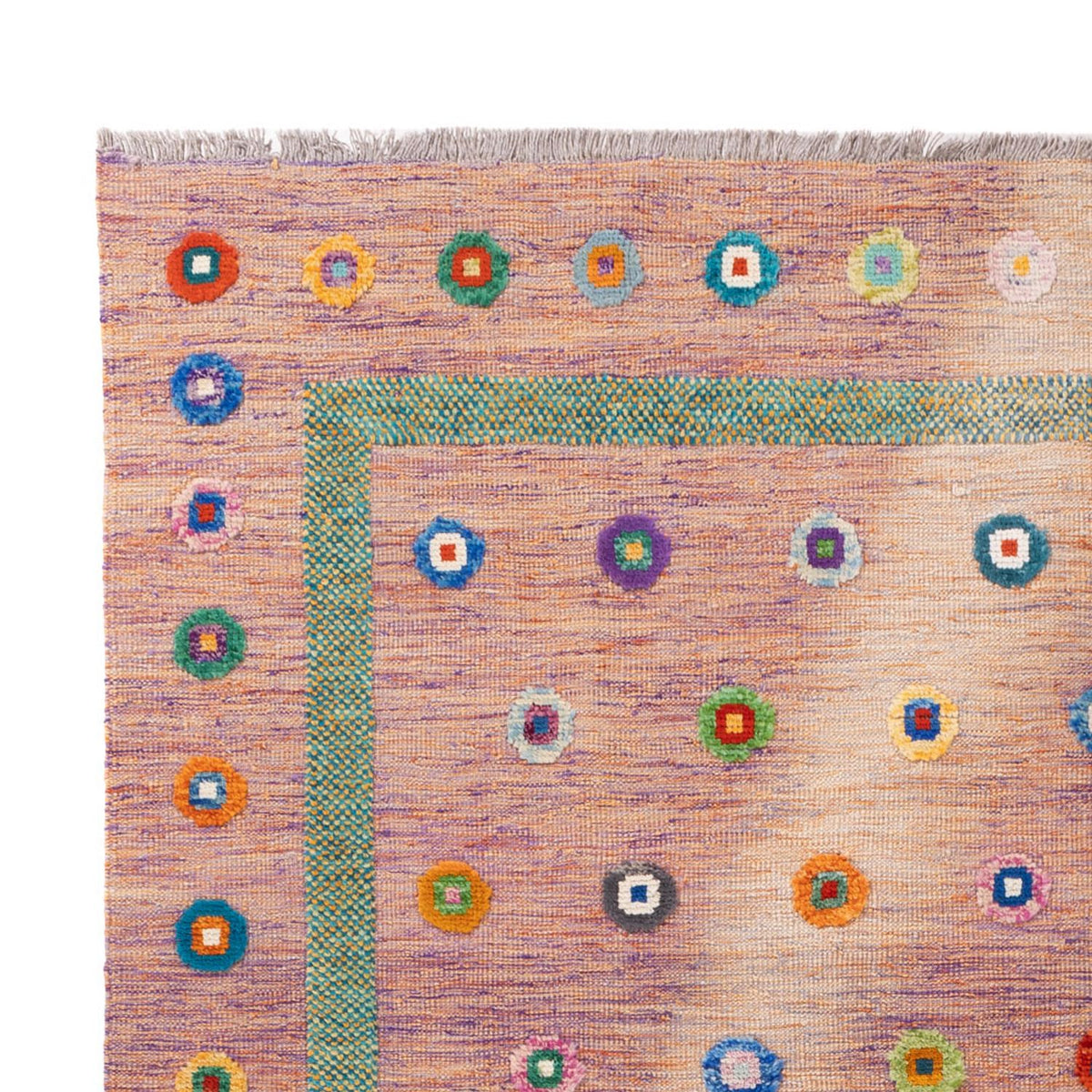 Kelim Carpet - Splash - 298 x 215 cm - pink