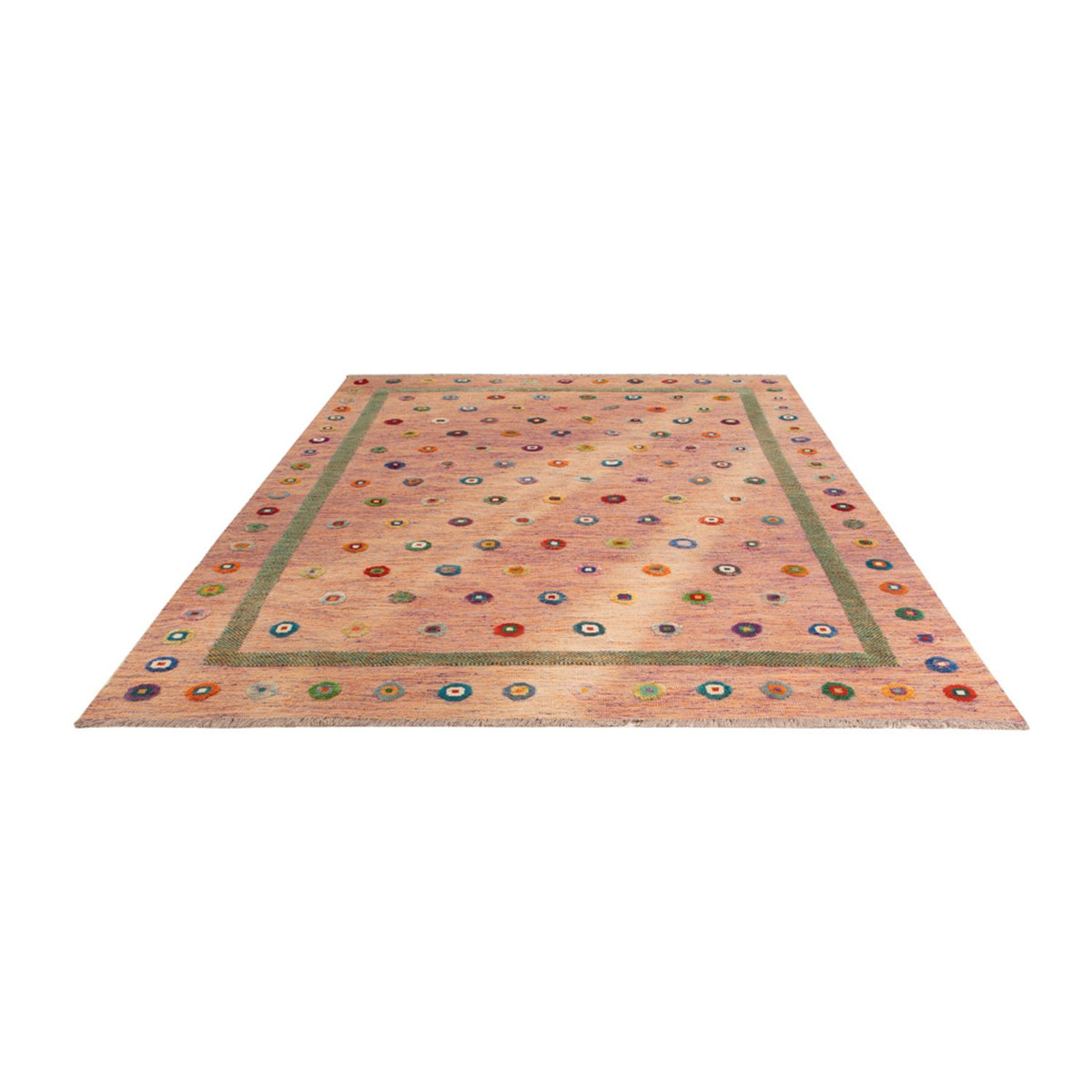Kelim Carpet - Splash - 298 x 215 cm - pink