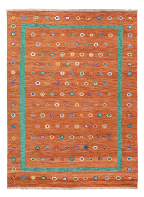 Kelim Carpet - Splash - 290 x 207 cm - orange