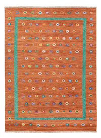Kelim Carpet - Splash - 290 x 207 cm - orange