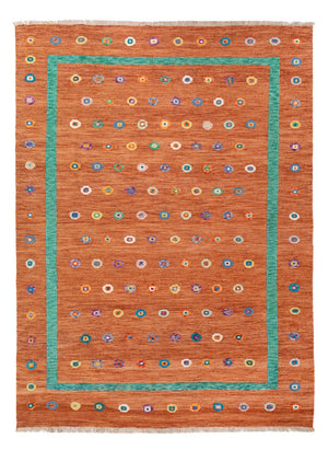 Kelim Teppich - Splash - 290 x 207 cm - orange