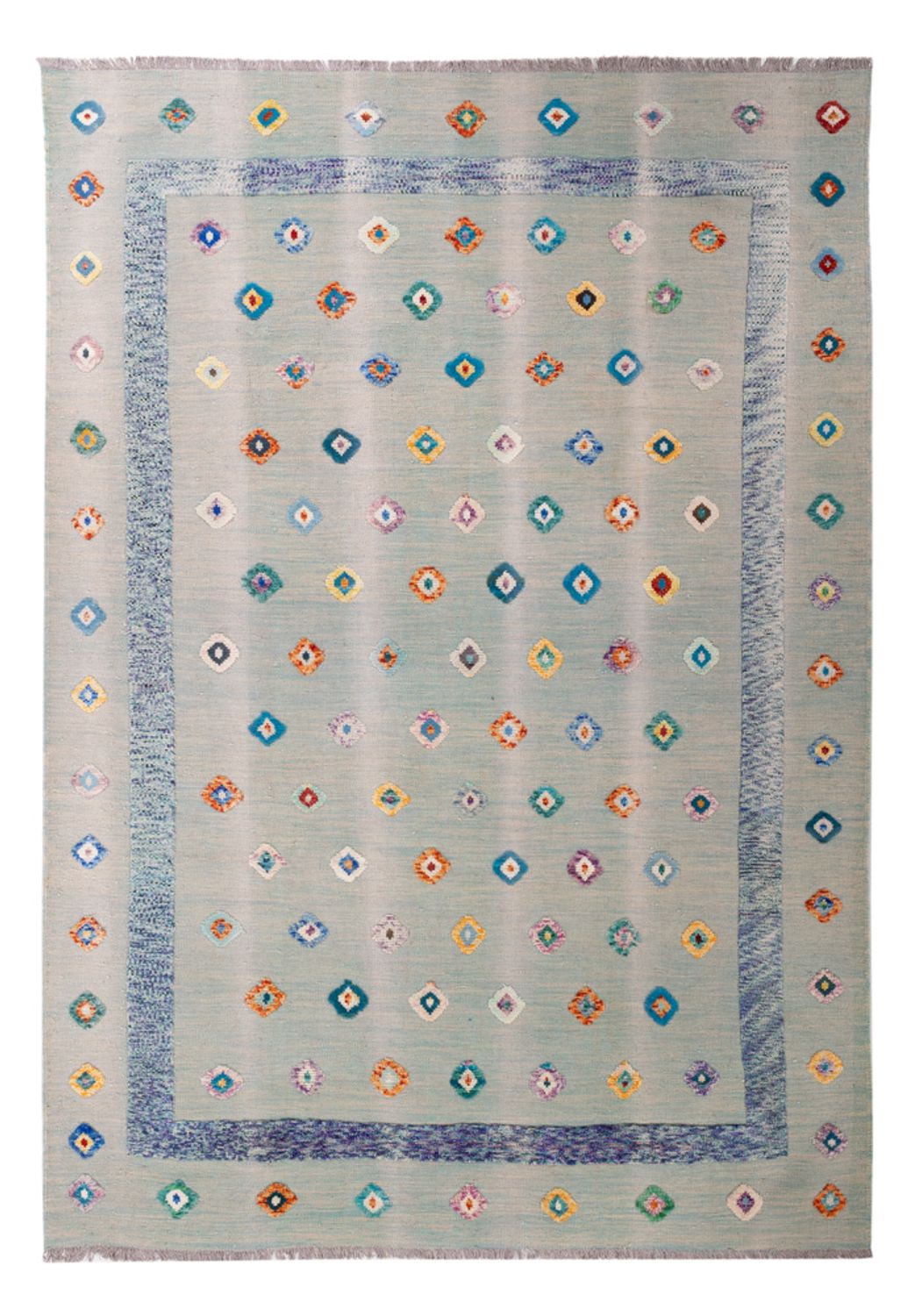 Kelim Carpet - Splash - 298 x 207 cm - flerfarvet