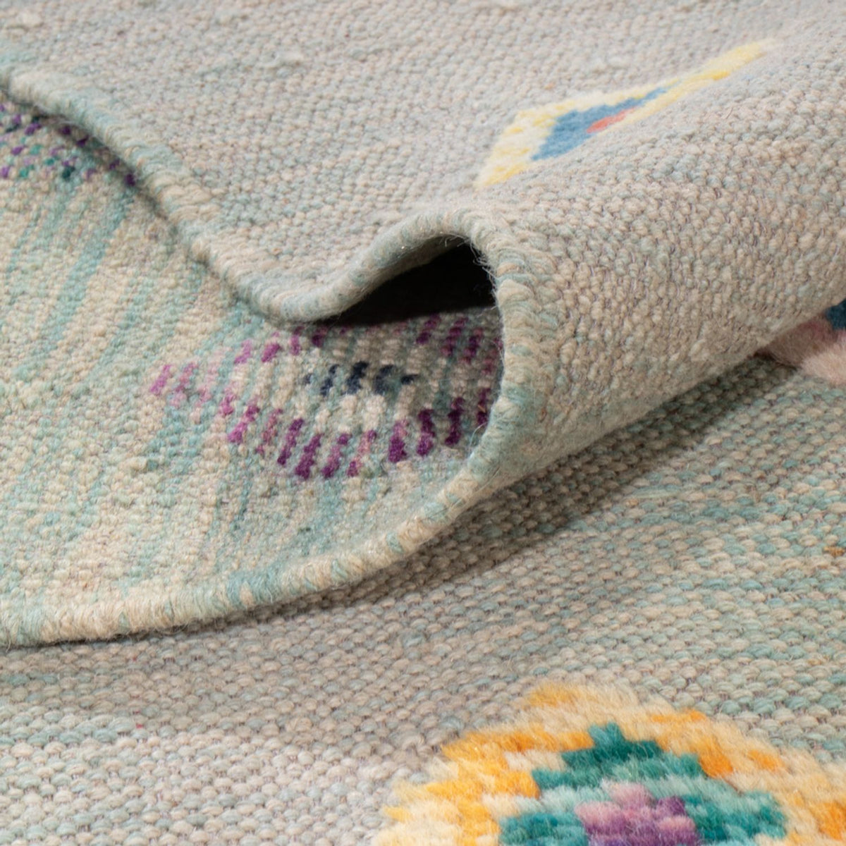 Kelim Carpet - Splash - 298 x 207 cm - flerfarvet