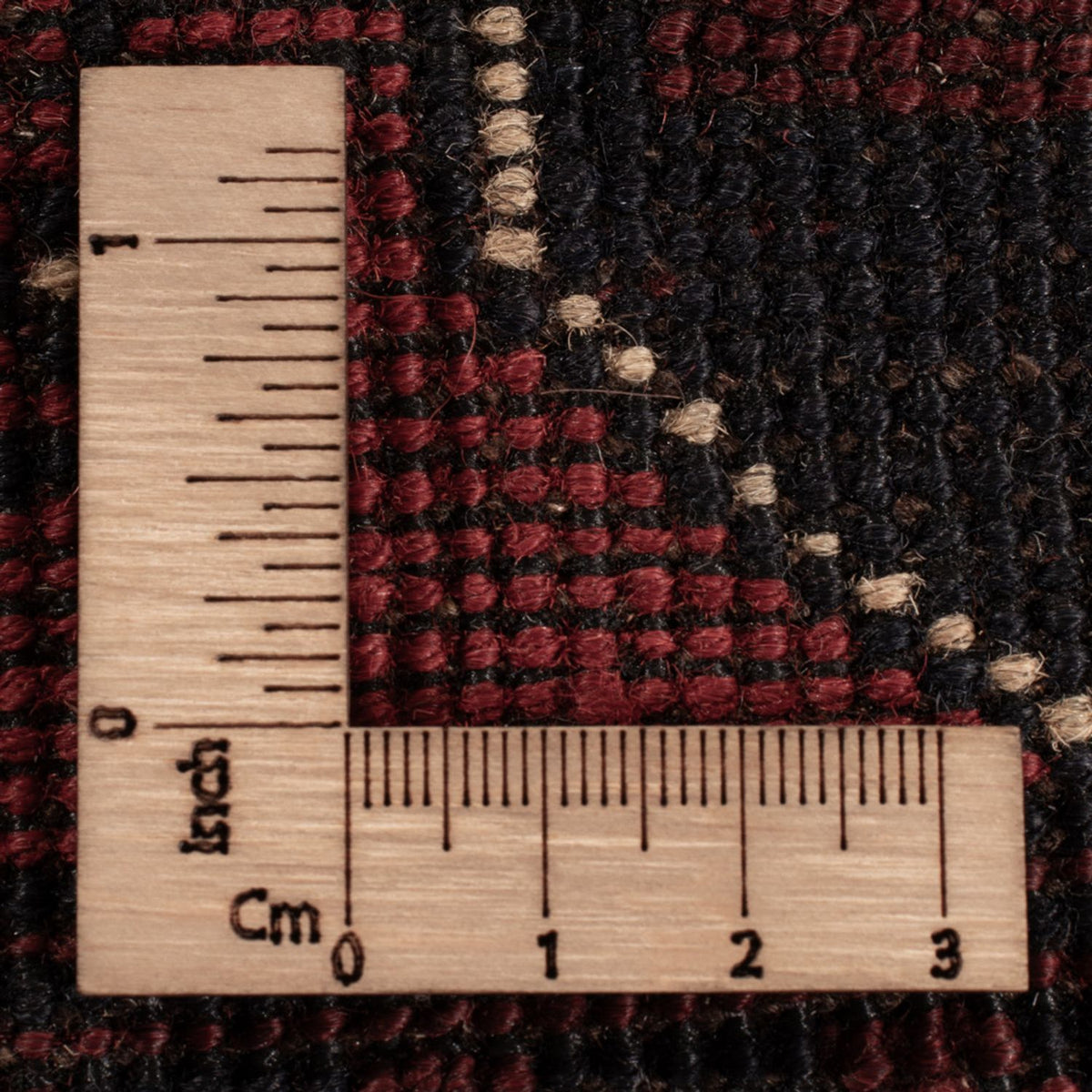 Afghansk tæppe - Kunduz - 194 x 126 cm - mørkerød