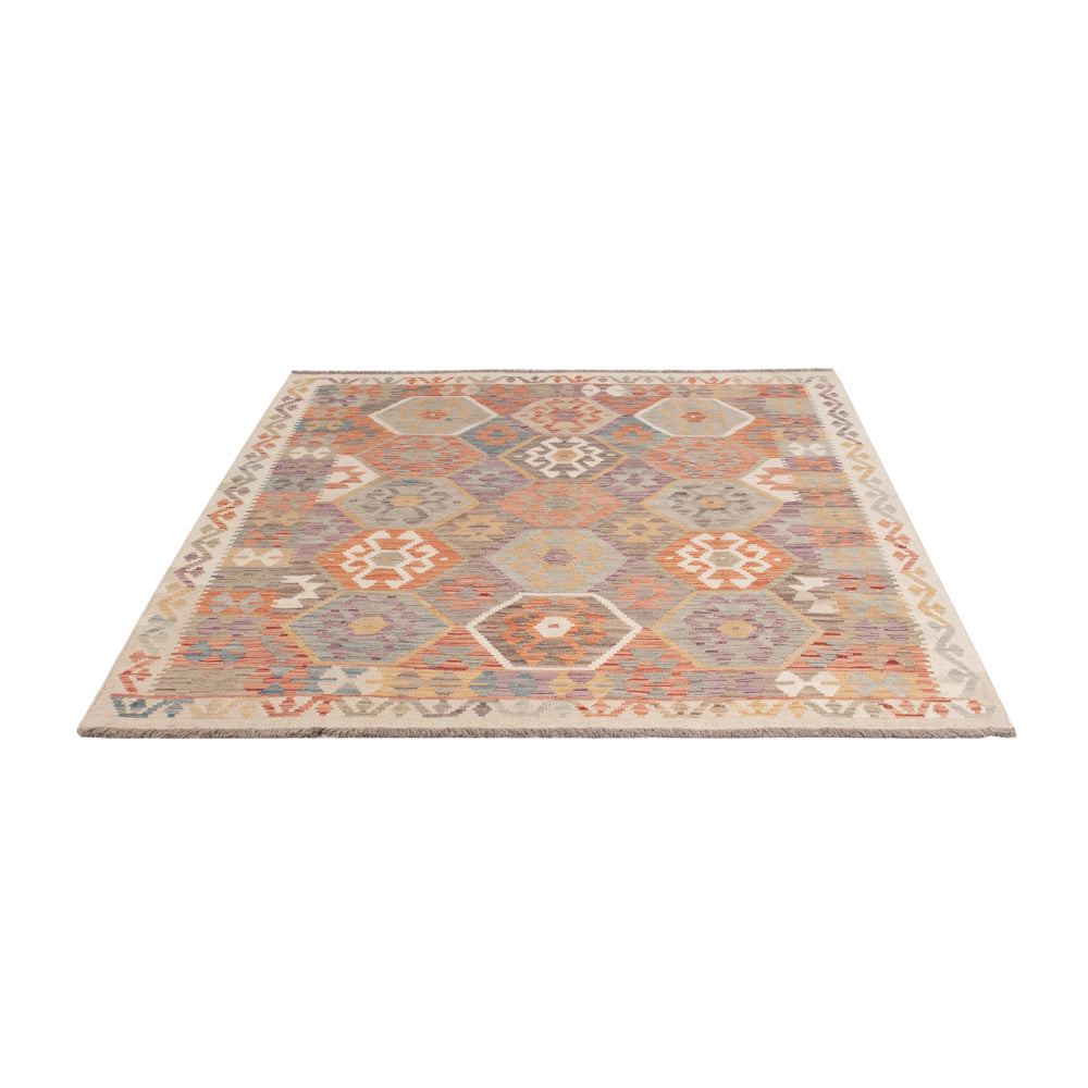 Kelim Teppich - Splash - 200 x 154 cm - bunt