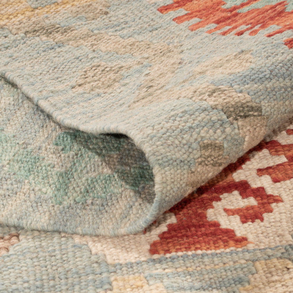 Kelim Teppich - Splash - 198 x 152 cm - bunt