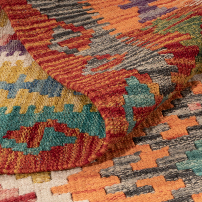 Kelim Teppich - Splash - 141 x 100 cm - bunt