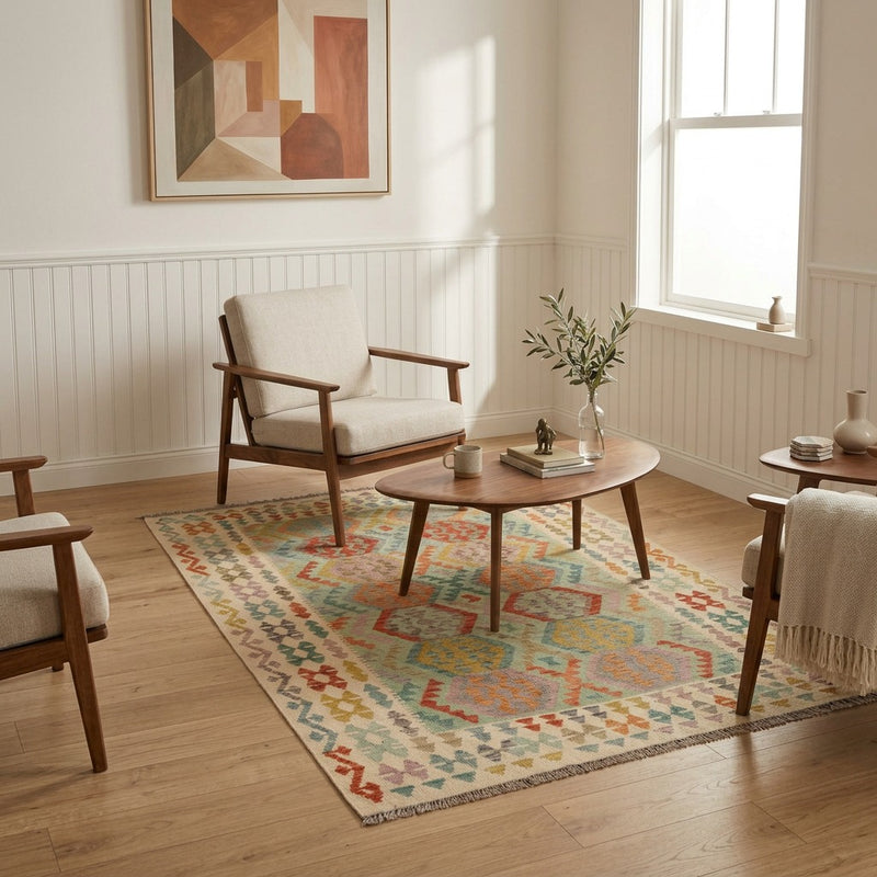 Kilim Maimana Tæppe 240x170cm - Uldtæppe