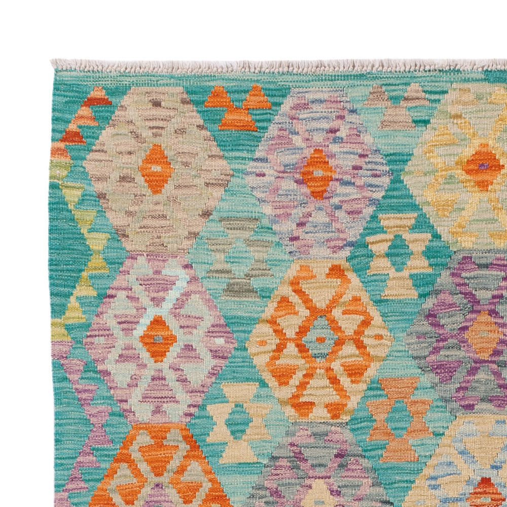 Kilim Maimana Tæppe 193x151cm - Uldtæppe