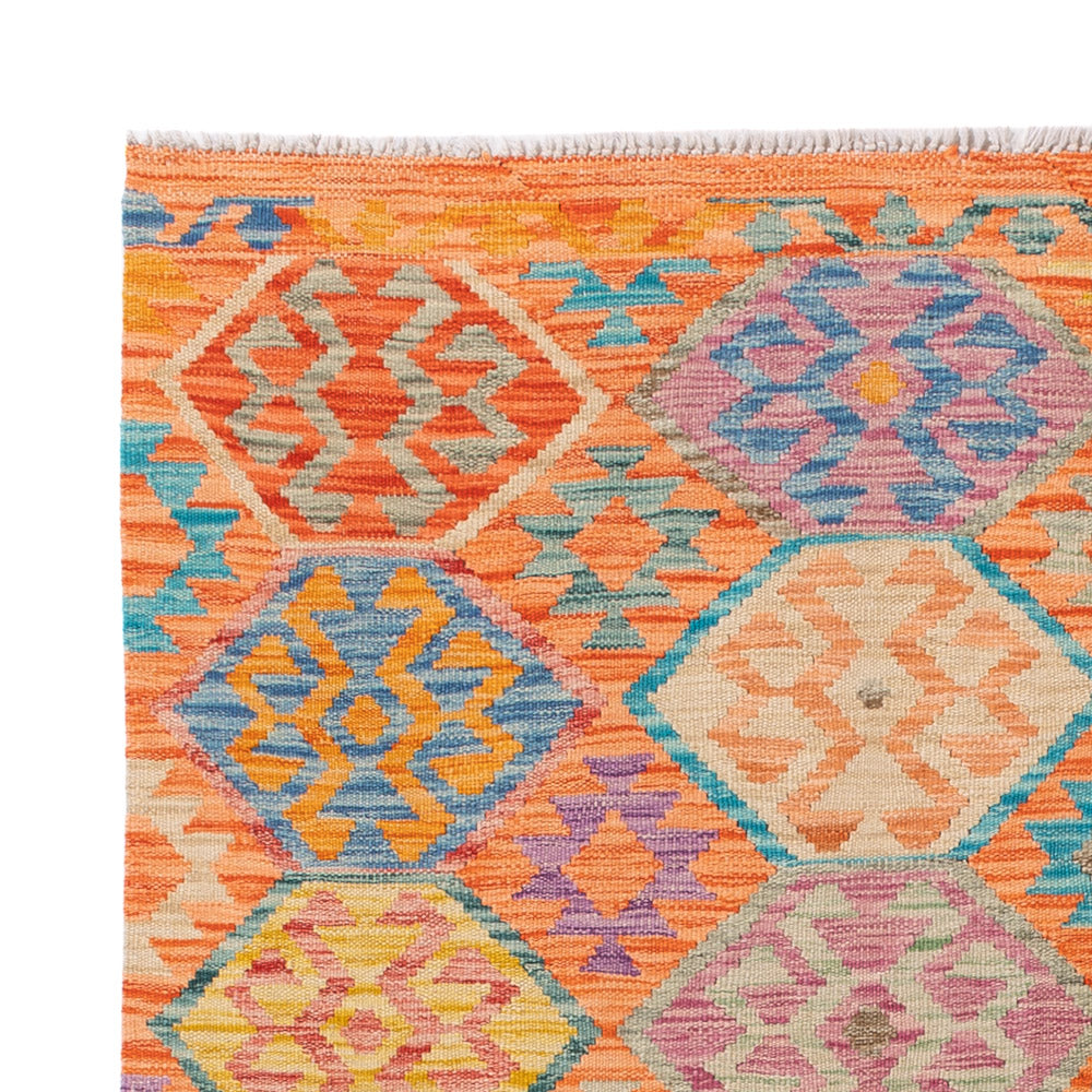 Kilim Maimana Tæppe 195x149cm - Uldtæppe