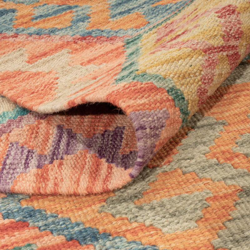Kelim Teppich - Splash - 195 x 149 cm - bunt