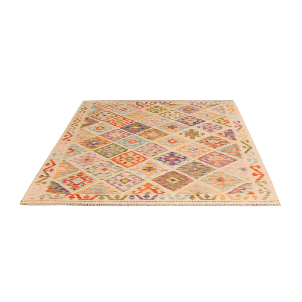 Kelim Teppich - Splash - 197 x 150 cm - bunt