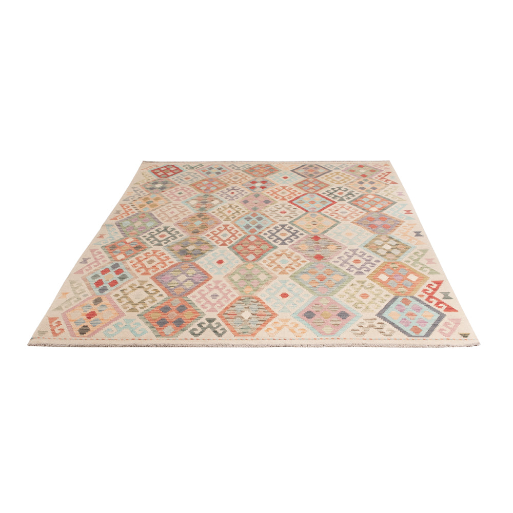 Kelim Teppich - Splash - 251 x 179 cm - bunt