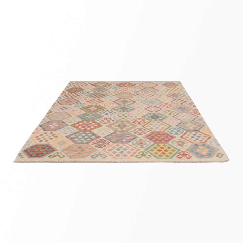 Kelim Teppich - Splash - 235 x 176 cm - bunt