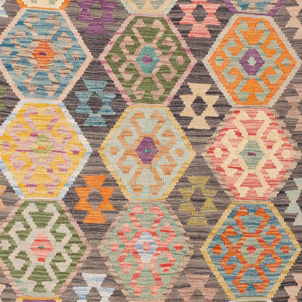 Kelim Teppich - Splash - 237 x 185 cm - bunt