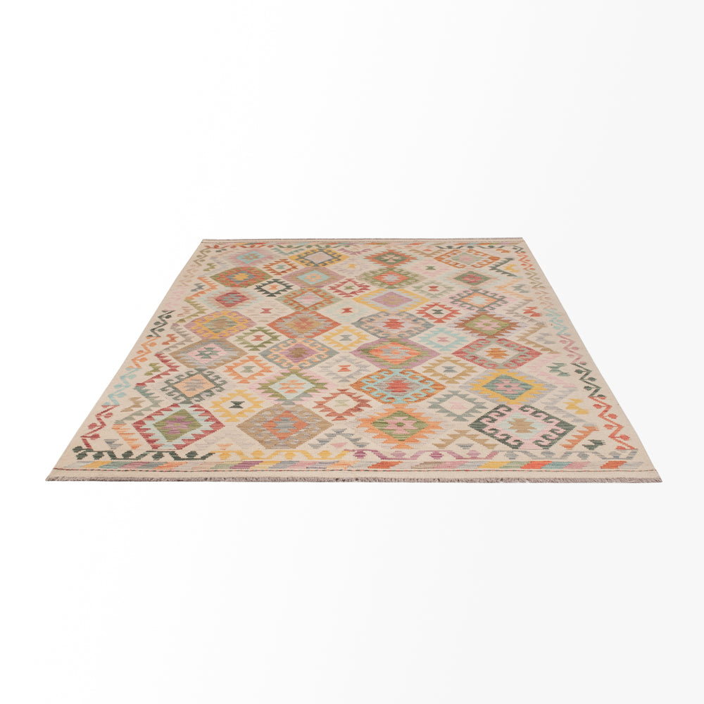 Kelim Teppich - Splash - 243 x 170 cm - bunt