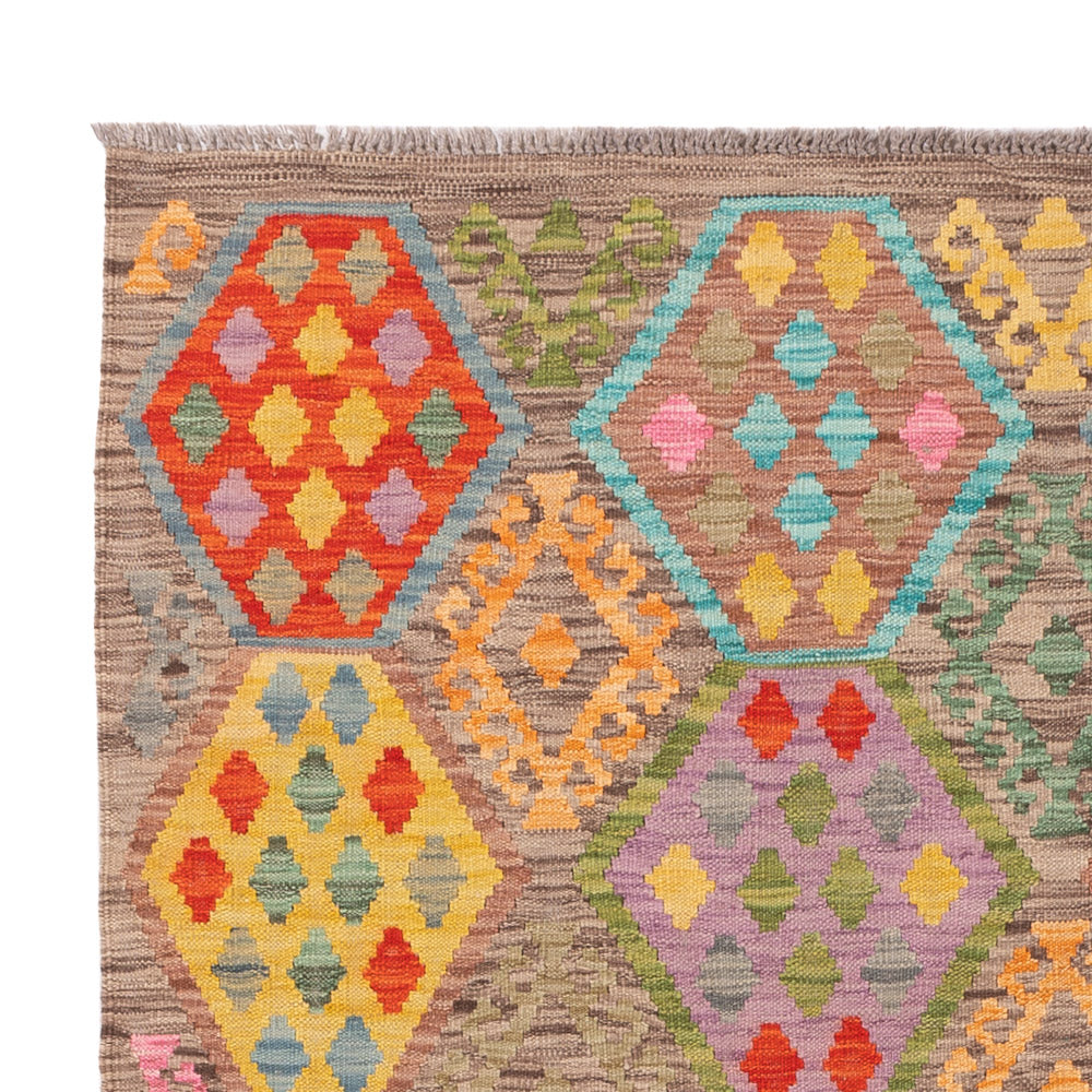 Kilim Maimana Tæppe 197x158cm - Uldtæppe