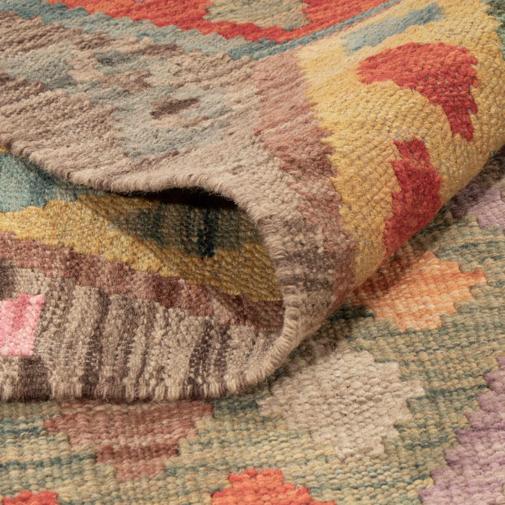 Kelim Teppich - Splash - 197 x 158 cm - bunt