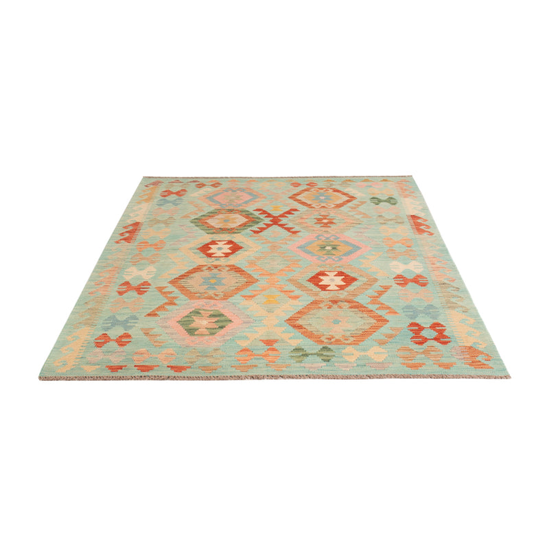 Kelim Teppich - Splash - 196 x 147 cm - bunt