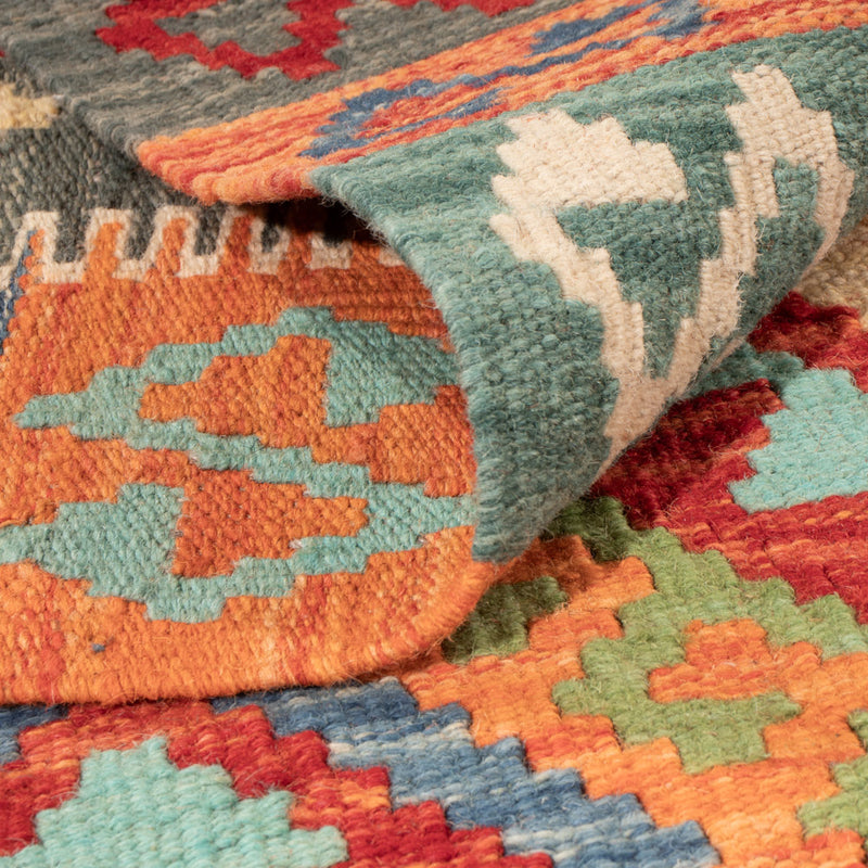 Kelim Teppich - Splash - 146 x 106 cm - bunt