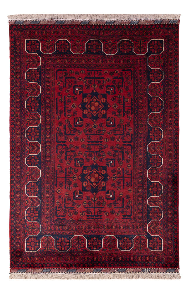 Afghan Teppich - Kunduz - 147 x 100 cm - rot