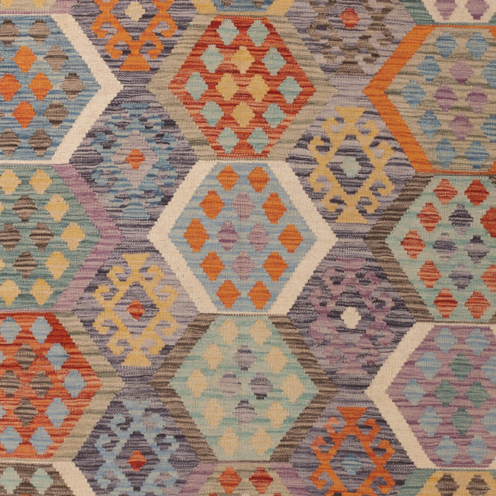 Kelim Teppich - Splash - 350 x 249 cm - bunt