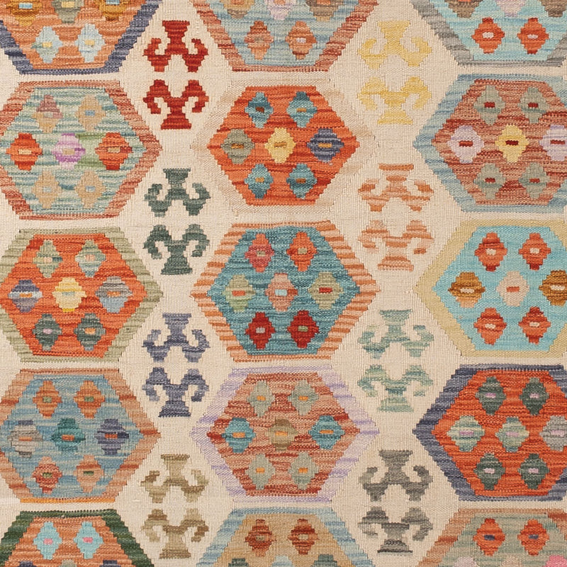 Kelim Teppich - Splash - 338 x 252 cm - bunt