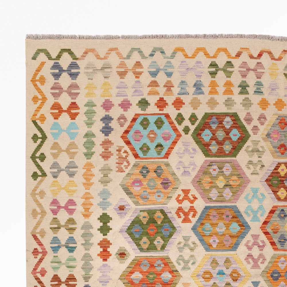 Kilim Maimana Tæppe 338x252cm - Uldtæppe